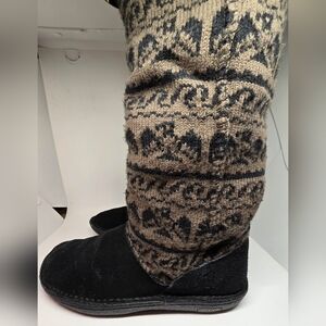 Keen Black and Tan Knit Winter Boots Women's 8
